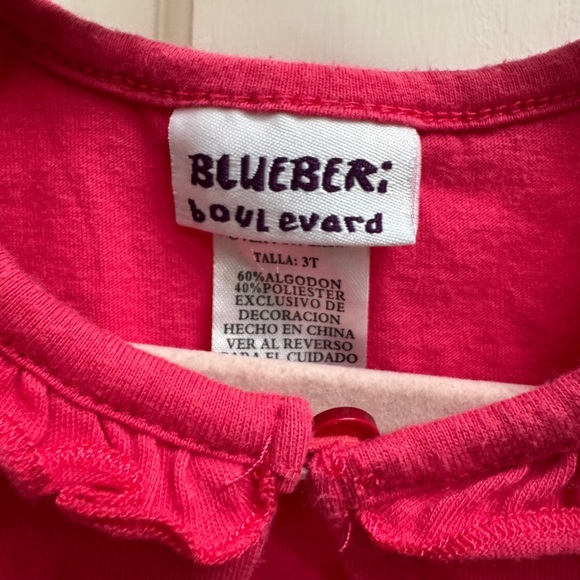 Blueberi Boulevard 3T Girls Hot Pink Short Sleeve Cropped Cardigan Sweater - Picture 4 of 5